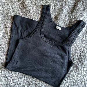 Splendid basic black tank long